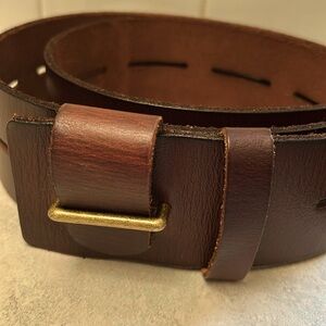 Cabi, Here or There leather, wide, slotted belt, size md